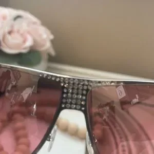 Christian Dior silver bling aviator sunglasses rose tinted lenses Gorgeous! Pink Dior | Accessories | Christian Dior Silver Bling Aviator  main image 3
